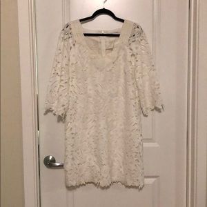 White Lace Trina Turk Dress